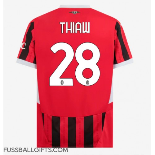 AC Milan Malick Thiaw #28 Fußballbekleidung Heimtrikot 2024-25 Kurzarm